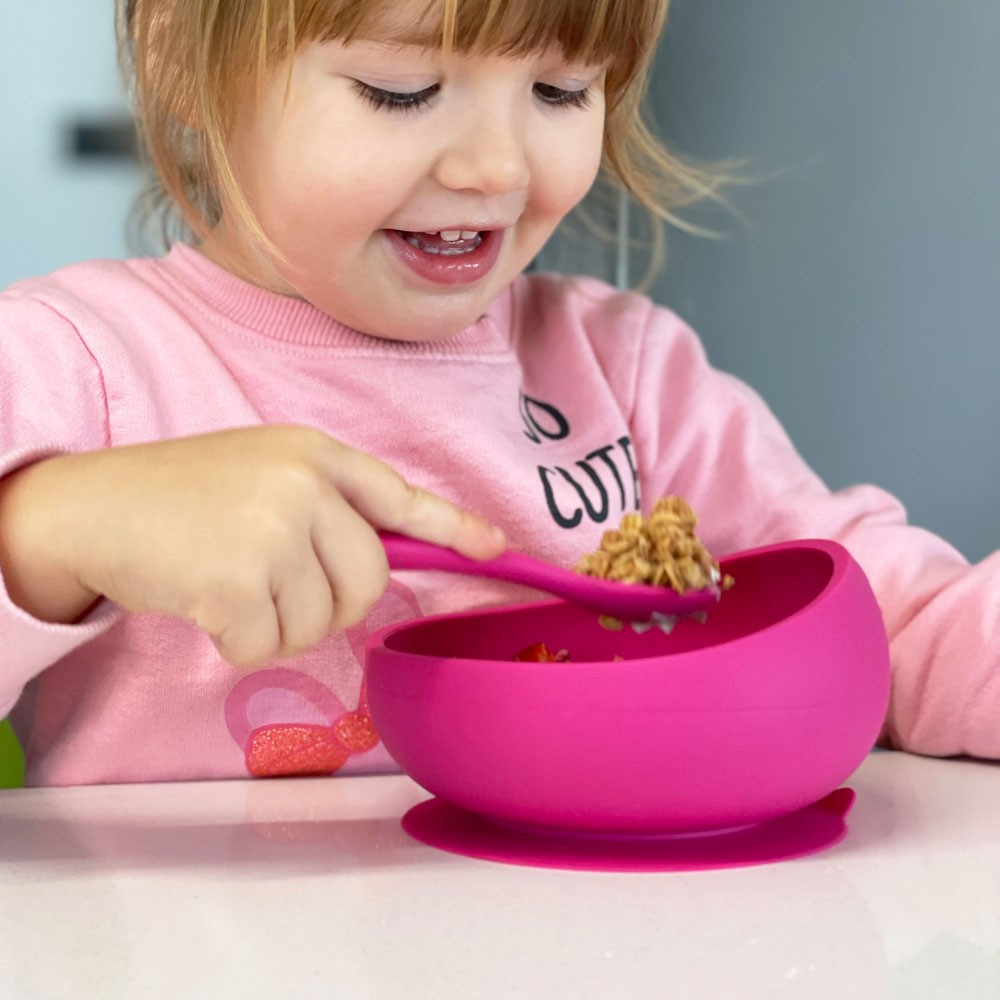 OXO TOT SILICONE BOWL PINK 